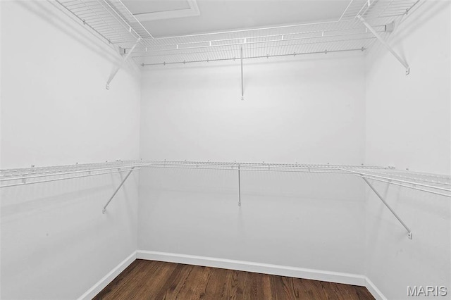 86 Heather View Dr, Chesterfield, MO 63017 - spacious closet featuring dark wood finished floors