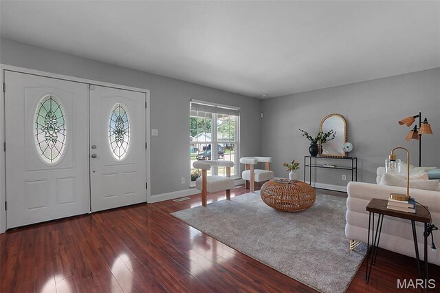 438 Rockview Dr, Saint Louis, MO 63129 - foyer featuring wood finished floors