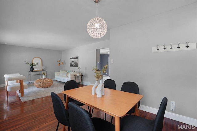 438 Rockview Dr, Saint Louis, MO 63129 - dining room with wood finished floors and a chandelier
