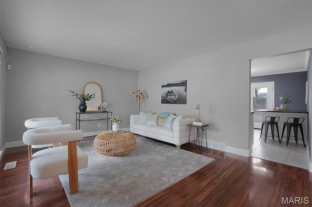 438 Rockview Dr, Saint Louis, MO 63129 - living area featuring wood finished floors and baseboards