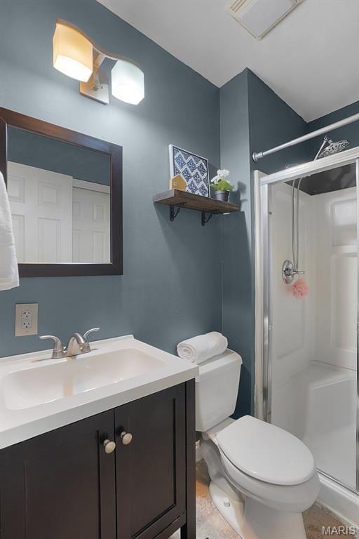 438 Rockview Dr, Saint Louis, MO 63129 - bathroom featuring a shower stall and vanity