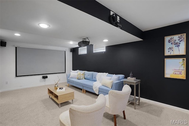 438 Rockview Dr, Saint Louis, MO 63129 - carpeted cinema room with recessed lighting and baseboards