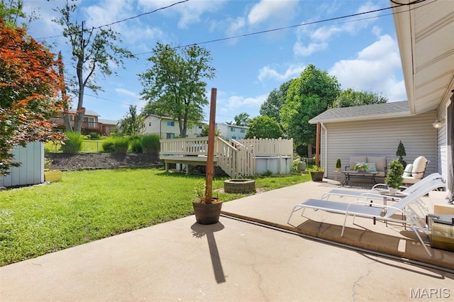 438 Rockview Dr, Saint Louis, MO 63129 - view of patio featuring a wooden deck