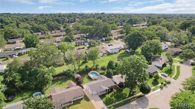 438 Rockview Dr, Saint Louis, MO 63129 - aerial view of property's location with nearby suburban area