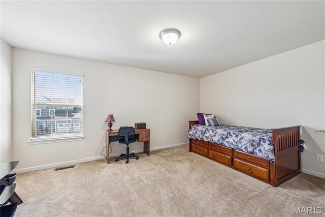 102 Carlton Point Dr, Wentzville, MO 63385 - bedroom featuring light colored carpet and an office area