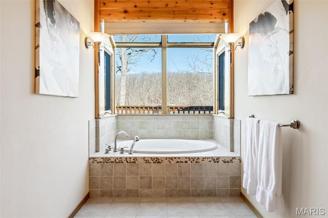 2208 N Konstanz Dr, Innsbrook, MO 63390 - bathroom with a bath, tile patterned flooring, and baseboards