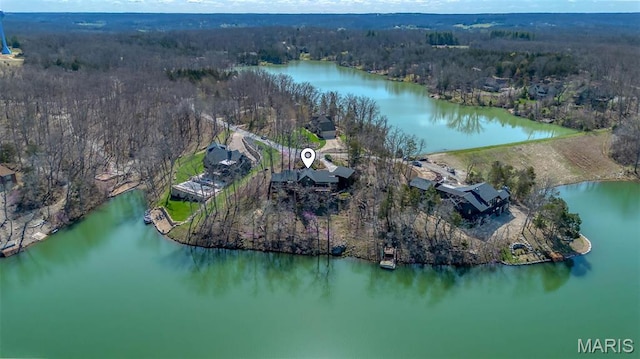 2208 N Konstanz Dr, Innsbrook, MO 63390 - drone / aerial view of a forest and a nearby body of water