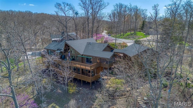 2208 N Konstanz Dr, Innsbrook, MO 63390 - view from above of property with a forest