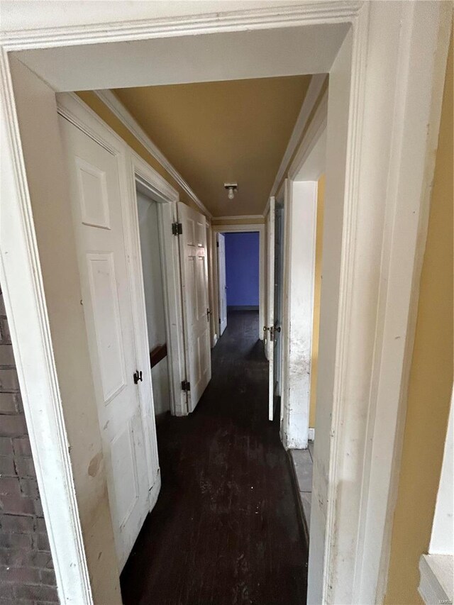 3804 Melba Pl, Saint Louis, MO 63121 - corridor with dark wood finished floors