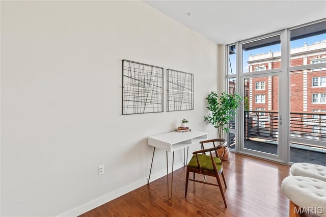 9 N Euclid Ave Unit 508, Saint Louis, MO 63108 - office area featuring wood finished floors and baseboards