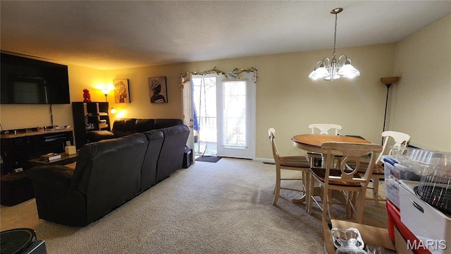 1147 Rue La Chelle Unit 1147, Creve Coeur, MO 63141 - living area with light carpet and a chandelier
