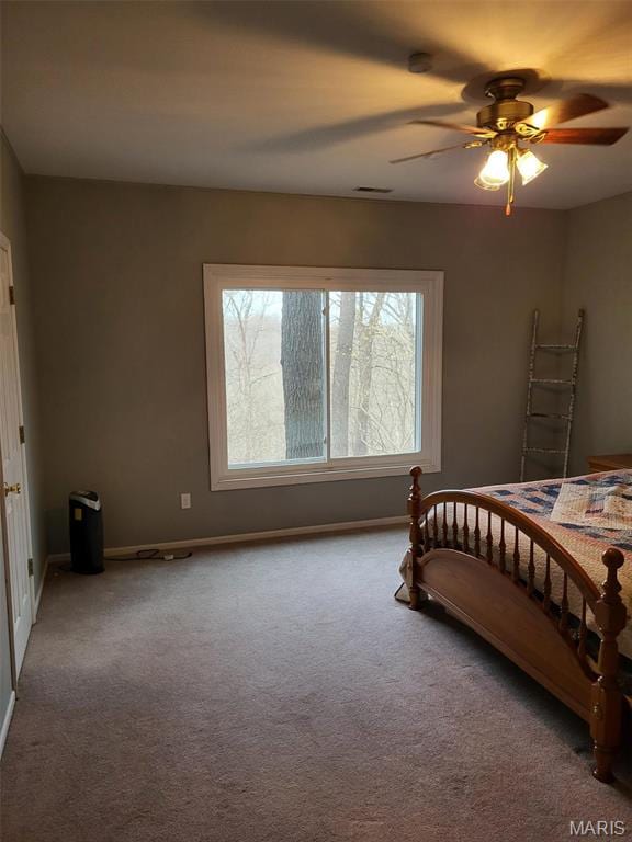 19120 Hawk Mountain Rd, Wildwood, MO 63038 - carpeted bedroom featuring baseboards and a ceiling fan