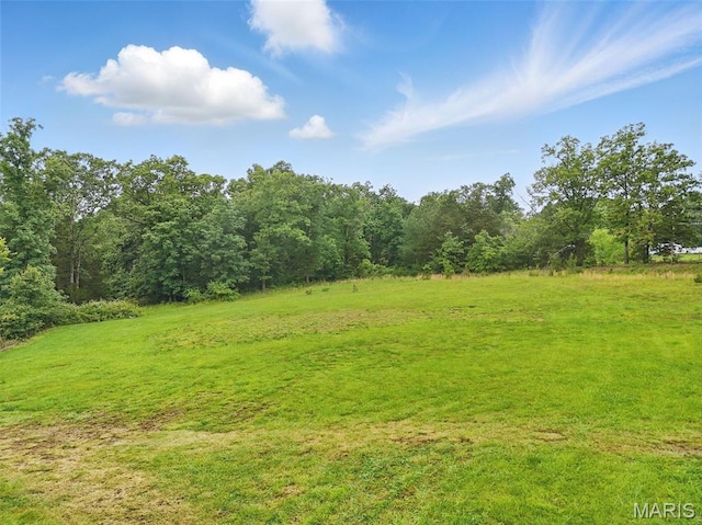 3545 Cappeln Osage Rd, Marthasville, MO 63357 - view of grassy yard featuring a wooded view