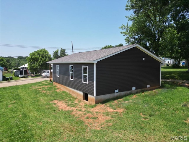 507 Villar St, Fredericktown, MO 63645 - view of property exterior with a yard and roof with shingles