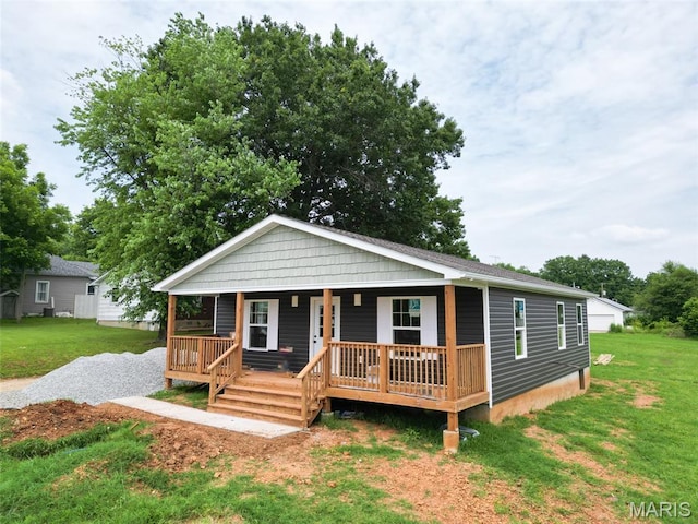507 Villar St, Fredericktown, MO 63645 - view of front of house with covered porch and a front yard