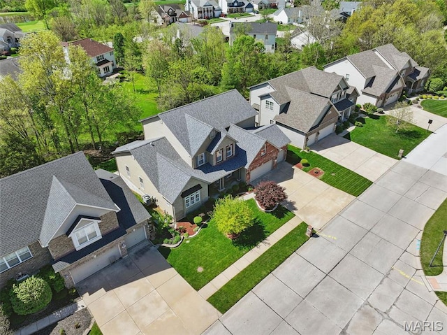 aerial perspective of suburban area