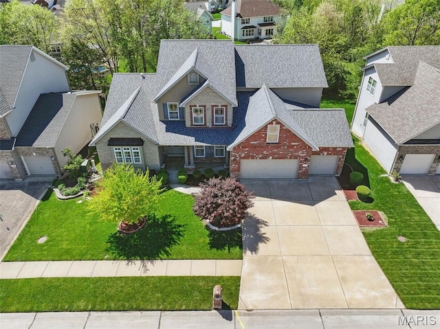 aerial perspective of suburban area