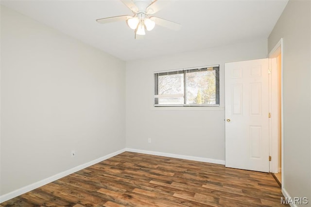 1235 Flicker Dr, Florissant, MO 63031 - empty room with wood finished floors and ceiling fan