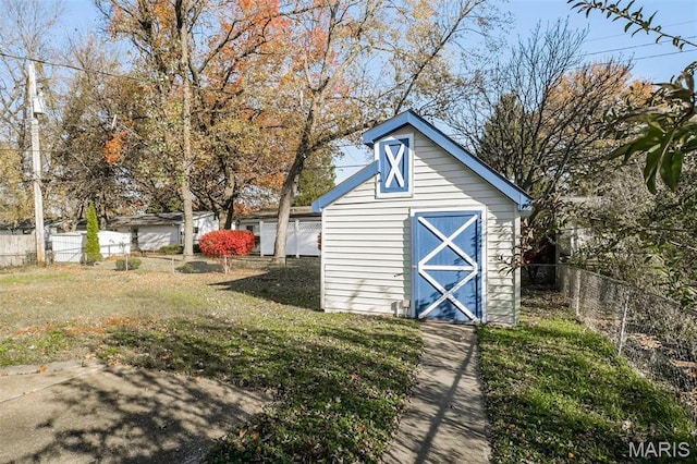 1235 Flicker Dr, Florissant, MO 63031 - view of shed with a fenced backyard