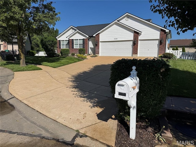 5284 Summer Cir, Imperial, MO 63052 - single story home featuring brick siding, an attached garage, and concrete driveway