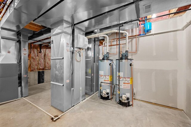16908 Lewis Spring Farms Rd, Wildwood, MO 63005 - utility room featuring water heater and heating unit