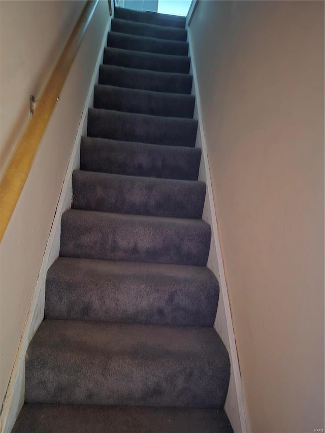 3019 Mockingbird Ln, Granite City, IL 62040 - staircase featuring carpet flooring