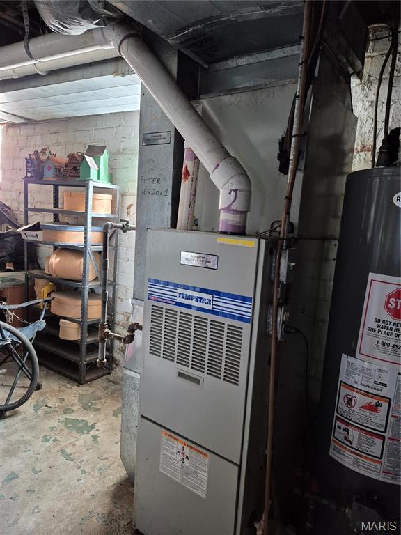 3019 Mockingbird Ln, Granite City, IL 62040 - utility room with water heater