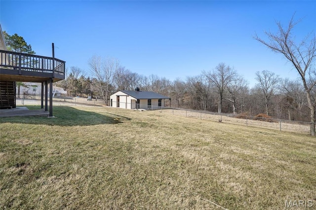 719 Green Ridge Dr, Catawissa, MO 63015 - view of yard featuring a wooden deck and stairway