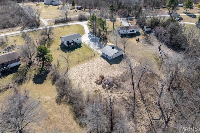 719 Green Ridge Dr, Catawissa, MO 63015 - aerial overview of property's location featuring rural landscape