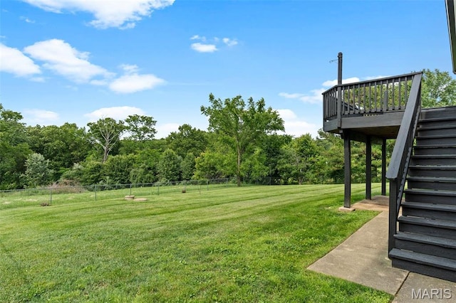 719 Green Ridge Dr, Catawissa, MO 63015 - view of yard with stairs and a deck