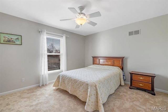 406 Clayton Hollow Dr, Wildwood, MO 63005 - bedroom featuring light colored carpet, baseboards, and ceiling fan