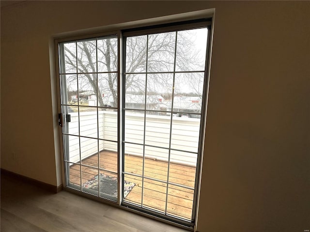 1308 Condo Dr, Rolla, MO 65401 - entryway featuring wood finished floors and baseboards