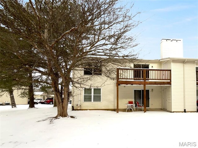 813 Sugar Valley Ct Unit 8, Saint Peters, MO 63376 - snow covered property featuring a chimney