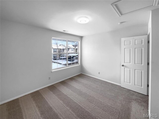 813 Sugar Valley Ct Unit 8, Saint Peters, MO 63376 - unfurnished room featuring attic access, carpet, and baseboards