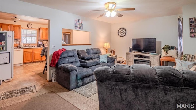 409 County Road 32b, Ironton, MO 63650 - living area with ceiling fan