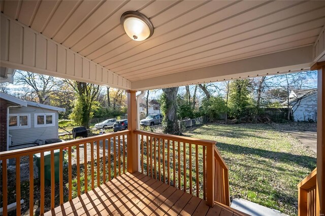3433 Pine Grove Ave, Saint Louis, MO 63121 - wooden terrace featuring a lawn