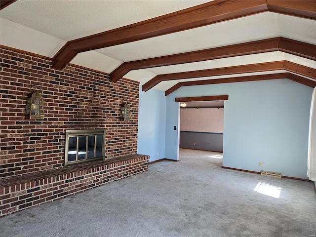 400 Smith Rd, Lebanon, MO 65536 - unfurnished living room with carpet flooring, a fireplace, and baseboards