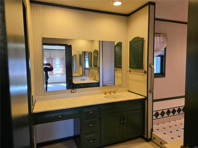 400 Smith Rd, Lebanon, MO 65536 - bathroom with vanity and ornamental molding