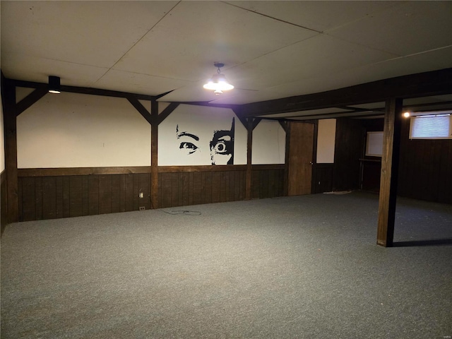 400 Smith Rd, Lebanon, MO 65536 - finished basement with wooden walls, carpet, and wainscoting