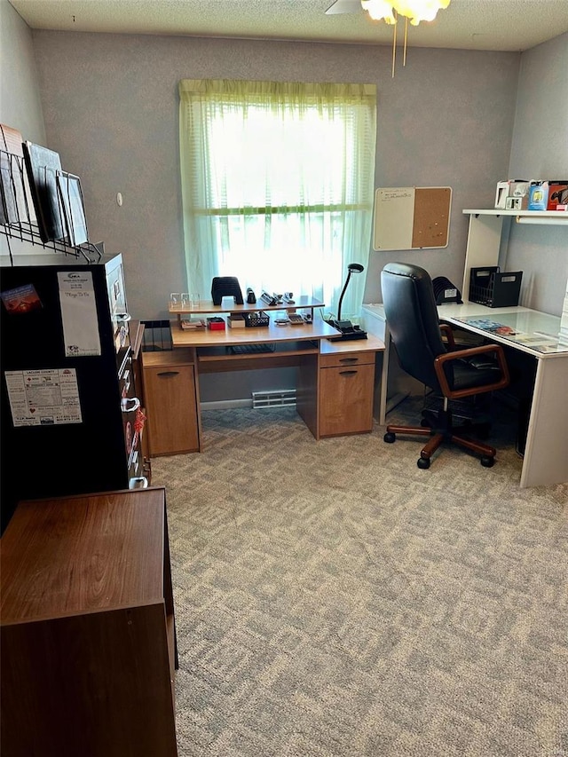 400 Smith Rd, Lebanon, MO 65536 - home office featuring light carpet and a ceiling fan