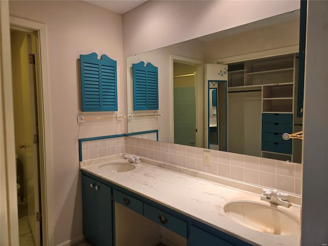 400 Smith Rd, Lebanon, MO 65536 - bathroom with double vanity, toilet, and a shower