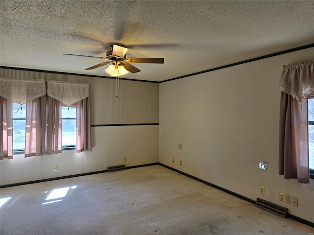 400 Smith Rd, Lebanon, MO 65536 - carpeted empty room with a ceiling fan, a textured ceiling, and baseboards