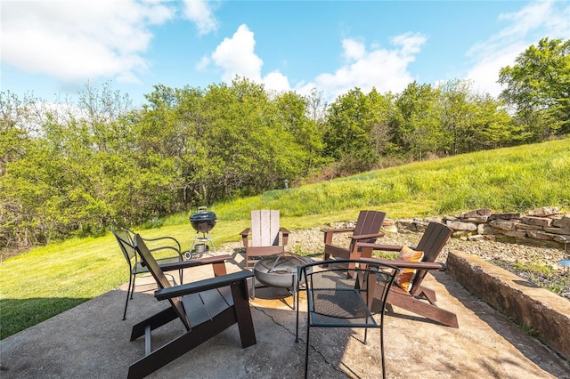 19530 County Road 3620, St James, MO 65559 - view of patio featuring a fire pit