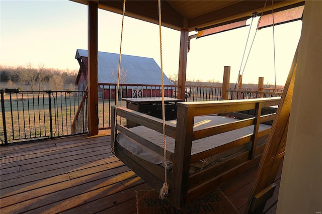 1988 Ripley Route Cc, Doniphan, MO 63935 - deck at dusk with a covered hot tub