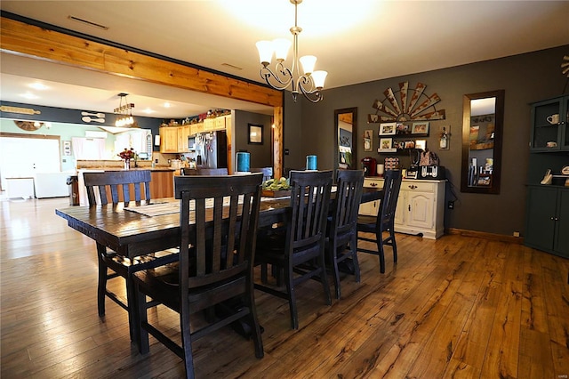 1988 Ripley Route Cc, Doniphan, MO 63935 - dining area featuring a chandelier and hardwood / wood-style flooring