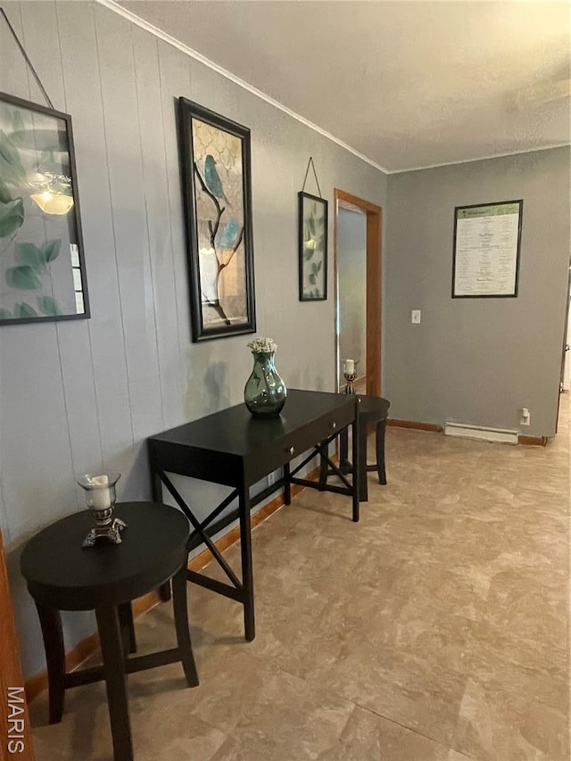 1415 Woodland Rd, Poplar Bluff, MO 63901 - office space featuring ornamental molding and baseboard heating
