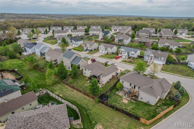 aerial perspective of suburban area