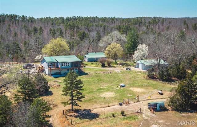 5819 Highway Vv Hwy, Vv, MO 65542 - aerial view of sparsely populated area with a heavily wooded area