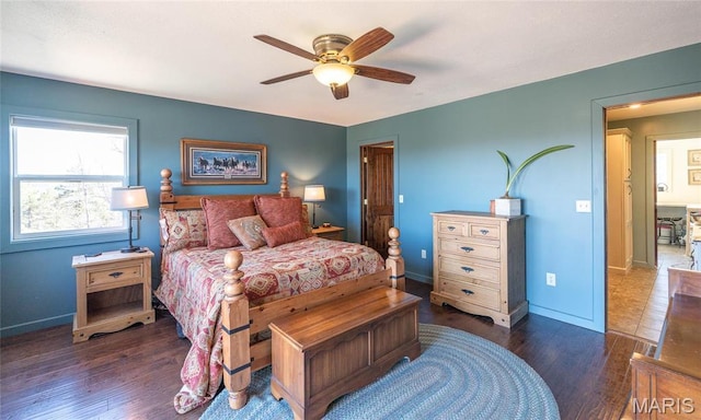 5819 Highway Vv Hwy, Vv, MO 65542 - bedroom with wood finished floors, baseboards, and a ceiling fan