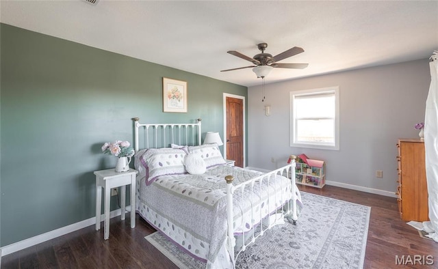 5819 Highway Vv Hwy, Vv, MO 65542 - bedroom with baseboards, wood finished floors, and a ceiling fan